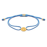 Throat Chakra Gold Friendship Bracelet - Light Blue