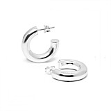 NU & MII Alma Hoop Silver Earrings