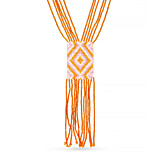 Outlet Traditional Balinese Beaded Necklace - Orange