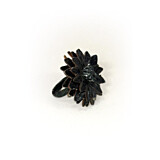 Pleather Flower Ring - Choice of Colour