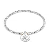 Hera Pearl Personalised Silver Charm Bracelet - Maid of Honour
