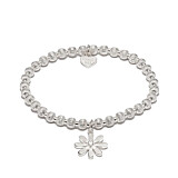 Lili Petal Silver Charm Bracelet
