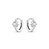NU & MII Glitz Star Huggy Hoop Silver Earrings