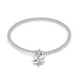 Santeenie Silver Charm Bracelet - Wish upon a star