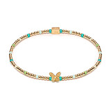 Papillon Gold Plated Bracelet - Turquoise
