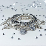 Looped Mini Blisski Silver Bracelet - Storm Crystal