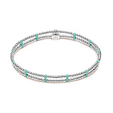 Turquoise Duet Silver Bracelet