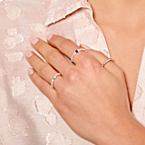 Aster Silver Ring - Blue Agate