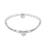 Outlet Crystal Heart Silver Bracelet