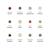 Personalised Zodiac Tag and Birthstone Gold Plated Bracelet