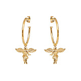 My Guardian Angel Hoop Gold-Plated Earrings