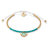 Enamel Heart Gold Plated Friendship Bracelet