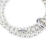 Endless Love Pearl Personalised Looped Silver Bracelet