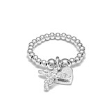 Santeenie Silver Charm Ring - My Guardian Angel