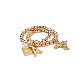 Joyful Gold Plated Ring Stack