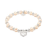 Precious Pearl Silver Bracelet - Solid Heart