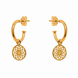 Crown Chakra Hoop Gold Earrings
