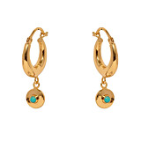 Turquoise Spirit Gold Plated Earrings