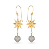 Wish Upon A Star Labradorite Gold Plated Earrings