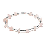 Fleur Chip Silver Bracelet