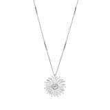 Outlet Orbit Silver Necklace - Crystal