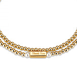 Phoebe Looped Personalised Gold Plated Bracelet - Pearl