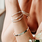 Allure Crystal Silver Bangle