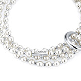 Endless Love Pearl Personalised Looped Silver Bracelet