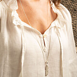 Outlet Silver Feather Necklace