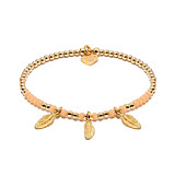 Samoa Gold Charm Bracelet - Feather