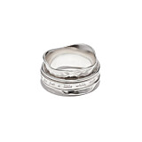 Mothers Hold Motto Silver Spinner Ring