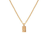 NU & MII Nora Personalised Tag Gold Plated Necklace