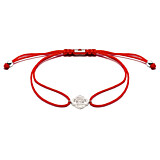 Root Chakra Silver Friendship Bracelet - Red