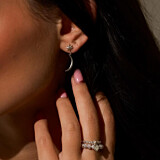 Luna Star Silver Stud Earrings
