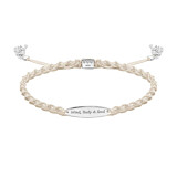 Outlet Mind, Body & Soul Silver Friendship Bracelet - Cream