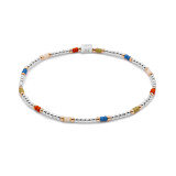Willow Silver and Gold Plated Bracelet - Multi Coloured