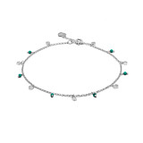 Outlet Turquoise Hearts and Stars Silver Anklet