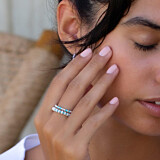Serasi Neon Silver Ring - Choice of Colour