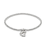 Santeenie Silver Charm Bracelet - Moon and Star