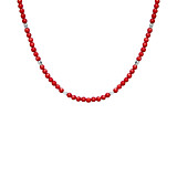 NU & MII Boho Silver Necklace - Red Bamboo