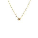 Tiny Boxed Star Gold Plated Necklace