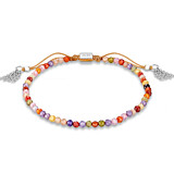Multi Coloured Crystal Silver Friendship Bracelet