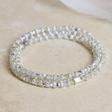 Daisy Chain Silver Bracelet - Crystal
