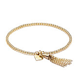 Santeenie Gold Charm Bracelet - Chain Tassel
