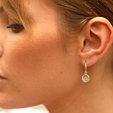 Outlet Throat Chakra Hoop Silver Earrings