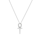 Ankh Cross Silver Necklace