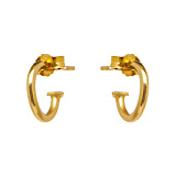 NU & MII Huggy Hoop Gold Plated Earrings