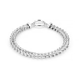 NU & MII Herringbone Chain Silver Bracelet