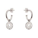 Outlet Sacral Chakra Hoop Silver Earrings