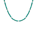NU & MII Boho Silver Necklace - Ocean Blue